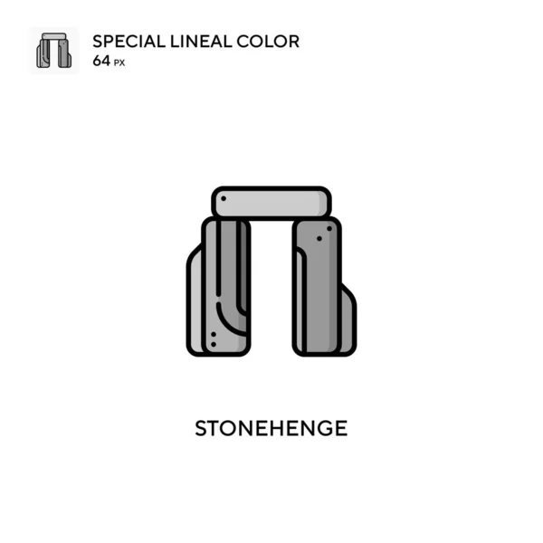 Stonehenge Spezielles Lineares Farbvektorsymbol Stonehenge Symbole Für Ihr Geschäftsprojekt — Stockvektor