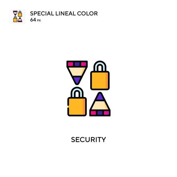 Security Spezielles Lineares Farbvektorsymbol Sicherheitssymbole Für Ihr Geschäftsprojekt — Stockvektor