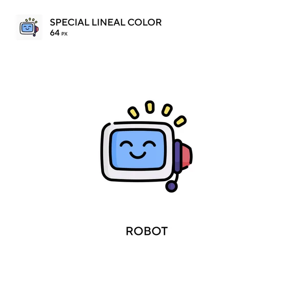 Robot Special Lineal Color Vector Icon Robot Icons Your Business — Stock Vector