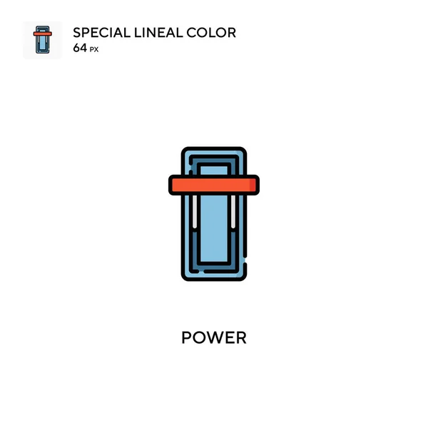 Power Special Icône Vectorielle Couleur Linéaire Icônes Alimentation Pour Votre — Image vectorielle