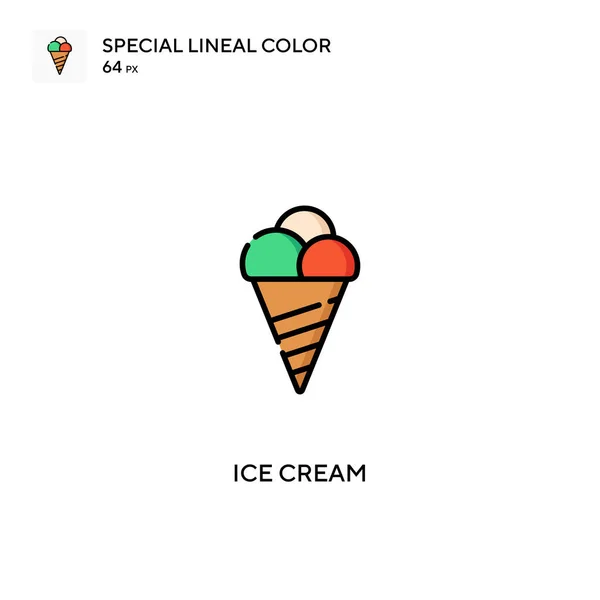 Helado Icono Especial Vector Color Lineal Iconos Helados Para Proyecto — Vector de stock