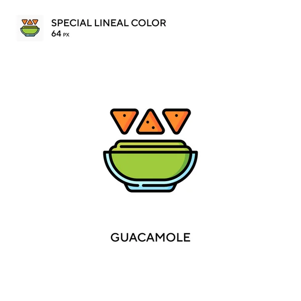 Guacamole Icono Especial Vector Color Lineal Iconos Guacamole Para Proyecto — Vector de stock