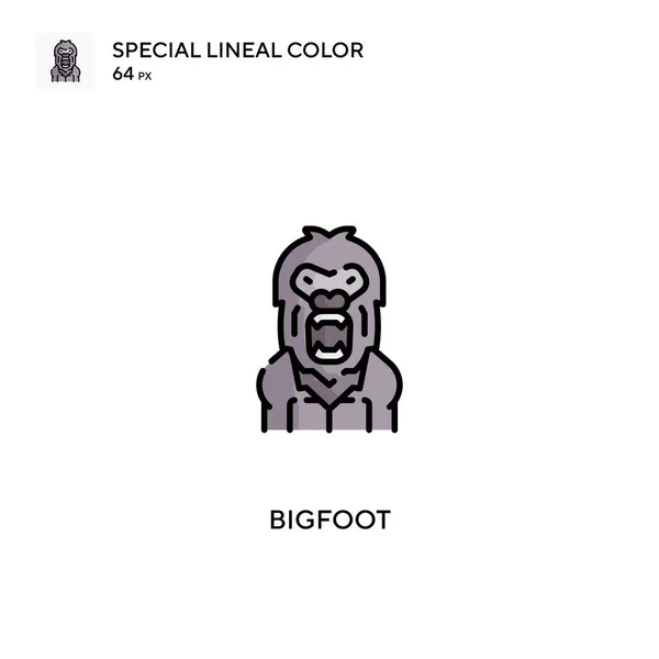 Bigfoot Special Lineal Color Vector Icon Bigfoot Icons Your Business — Stock Vector