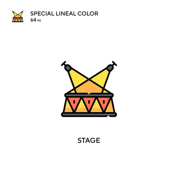 Stage Icône Vectorielle Couleur Linéaire Spéciale Icônes Scène Pour Votre — Image vectorielle