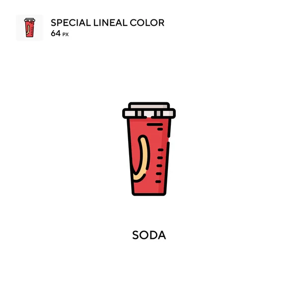 Soda Icono Especial Vector Color Lineal Iconos Soda Para Proyecto — Archivo Imágenes Vectoriales