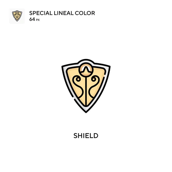 Escudo Icono Especial Vector Color Lineal Iconos Escudo Para Proyecto — Archivo Imágenes Vectoriales