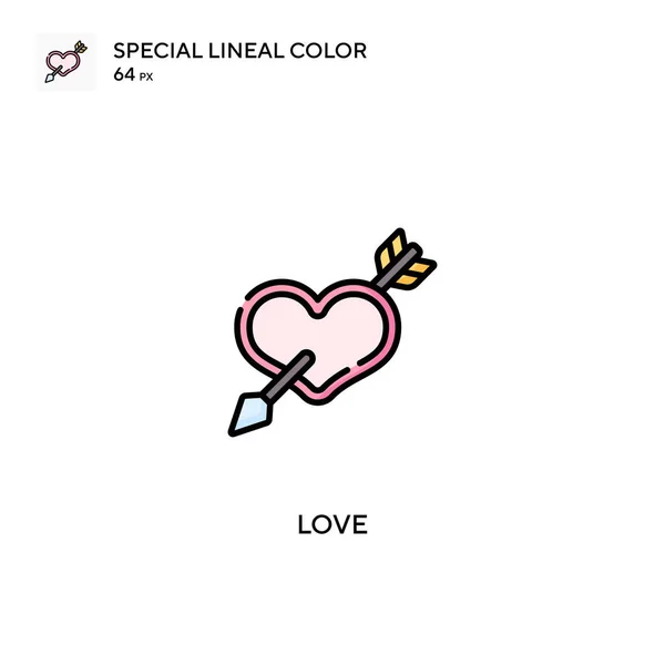 Love Special Lineal Color Vector Icon Love Icons Your Business — Stock Vector