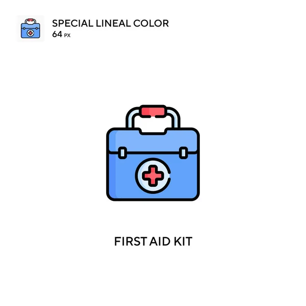 Första Hjälpen Kit Special Linjal Färg Vektor Ikon Första Hjälpen — Stock vektor