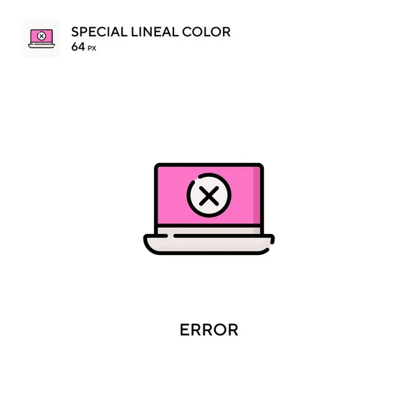 Error Icono Especial Vector Color Lineal Iconos Error Para Proyecto — Archivo Imágenes Vectoriales