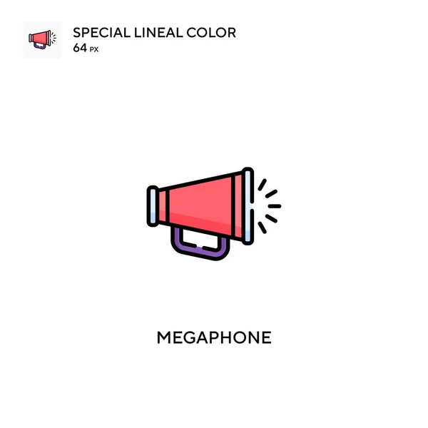 Megafon Különleges Lineáris Szín Vektor Ikon Megafon Ikonok Üzleti Projektjéhez — Stock Vector