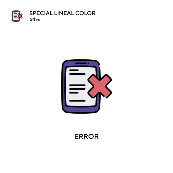 Error Icono Especial Vector Color Lineal Iconos Error Para Proyecto — Archivo Imágenes Vectoriales