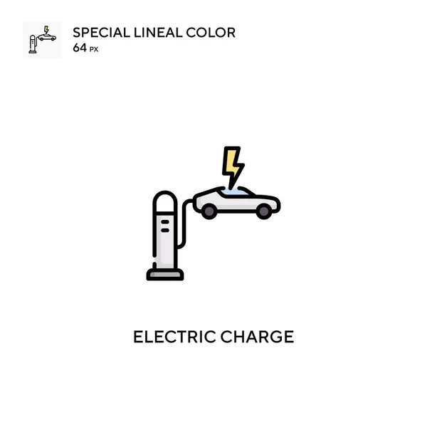 Carga Eléctrica Icono Especial Vector Color Lineal Iconos Carga Eléctrica — Archivo Imágenes Vectoriales