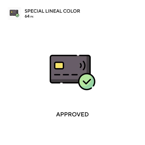 Genehmigt Spezielles Lineares Farbvektorsymbol Zugelassene Symbole Für Ihr Geschäftsprojekt — Stockvektor