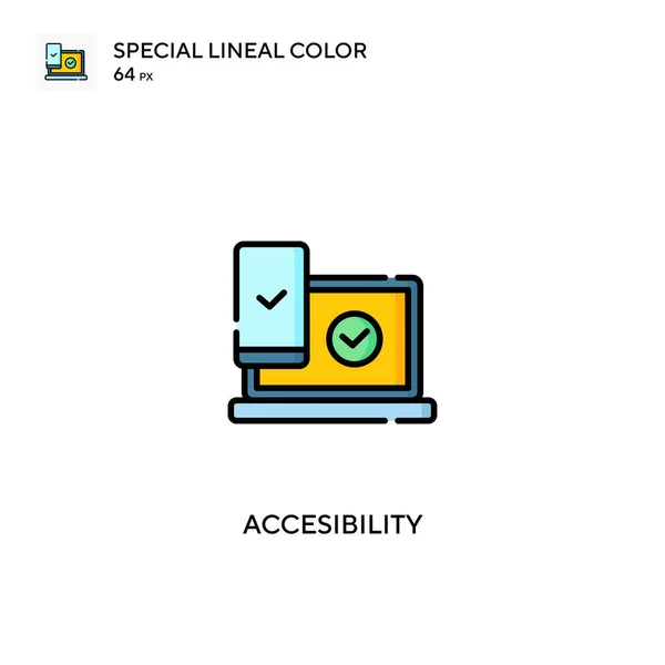Acceability Spezielles Lineares Farbvektorsymbol Symbole Für Barrierefreiheit Für Ihr Geschäftsprojekt — Stockvektor