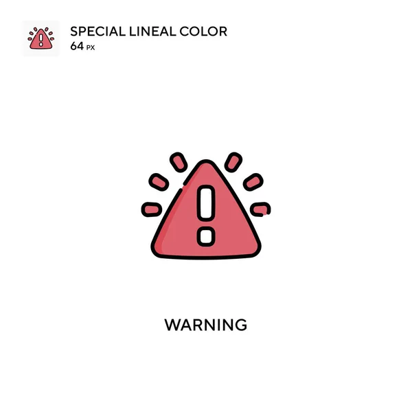 Предупреждение Специальная Иконка Линейного Вектора Цвета Предупреждающие Иконки Вашего Бизнес — стоковый вектор