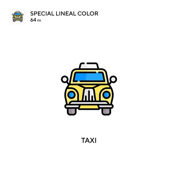 Значок Специального Линейного Вектора Такси Значки Такси Вашего Бизнес Проекта — стоковый вектор