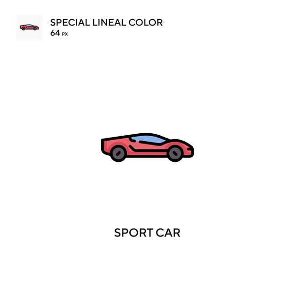 Sport Car Special Lineal Color Vector Icon Sport Car Icons — Stock Vector