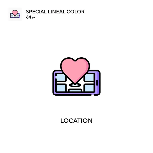 Location Special Lineal Color Vector Icon Location Icons Your Business — Stock Vector