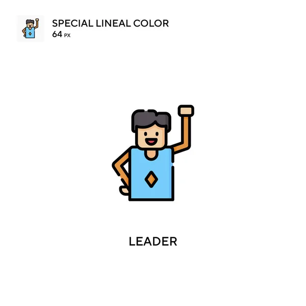 Ηγέτης Ειδικό Εικονίδιο Διάνυσμα Χρώματος Γραμμής Εικονίδια Leader Για Επιχειρηματικό — Διανυσματικό Αρχείο