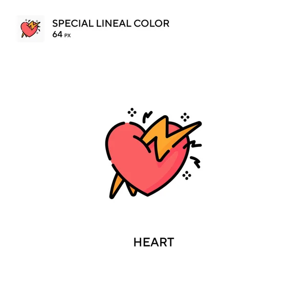 Heart Special Lineal Color Vector Icoon Hart Pictogrammen Voor Business — Stockvector