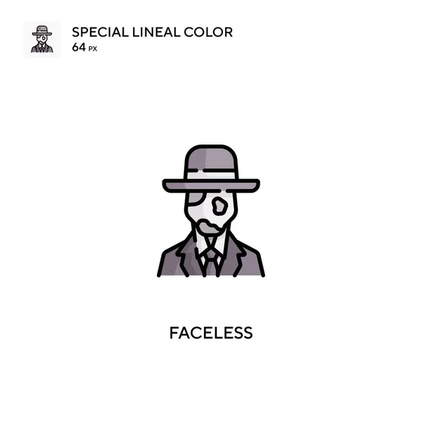 Πρόσωπο Ειδικό Γραμμικό Χρώμα Διανυσματικό Εικονίδιο Εικονίδια Απρόσωπα Για Την — Διανυσματικό Αρχείο