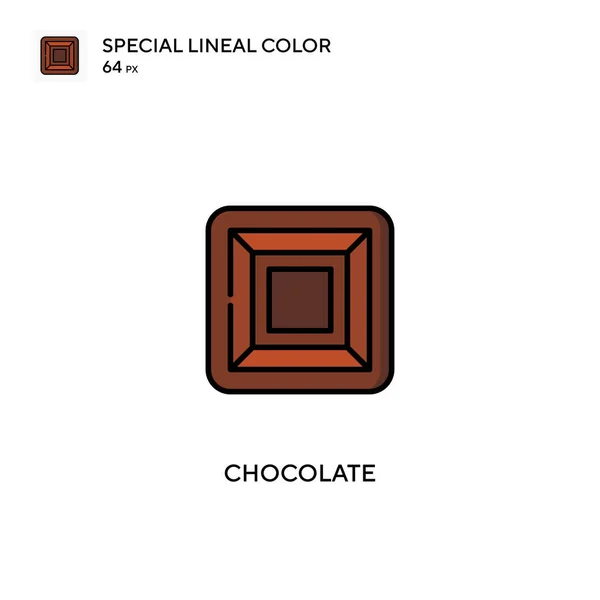Chocolade Speciale Lijnkleur Vector Pictogram Chocolade Iconen Voor Business Project — Stockvector