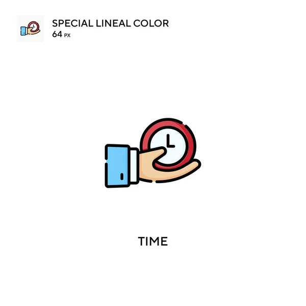 Tiempo Icono Especial Vector Color Lineal Iconos Tiempo Para Proyecto — Archivo Imágenes Vectoriales