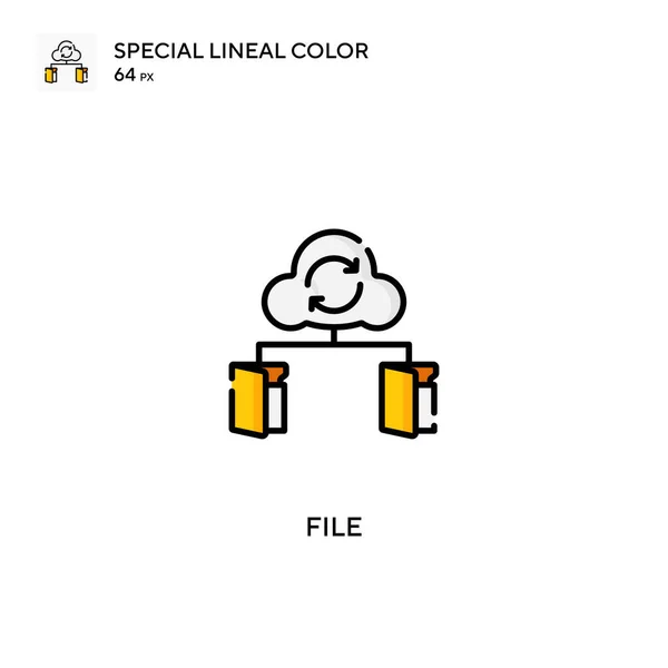 File Special Lineal Color Vector Icon File Icons Your Business — Stock Vector