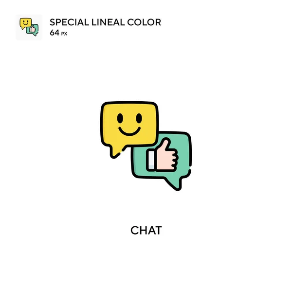 Chat Icono Especial Vector Color Lineal Iconos Chat Para Proyecto — Vector de stock