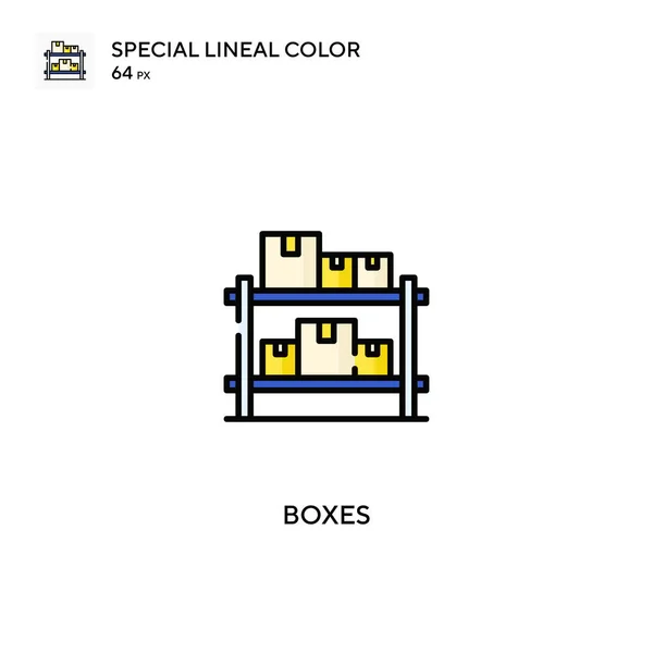 Boxes Special Lineal Color Vector Icon Boxes Icons Your Business — Stock Vector