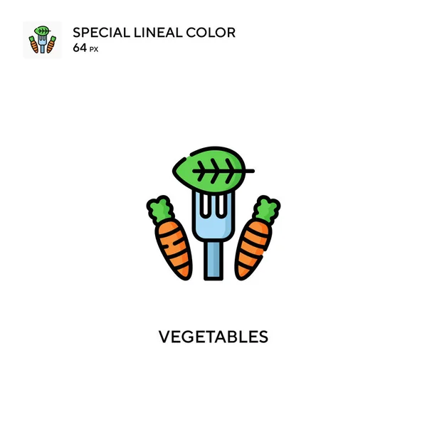 Zöldségek Különleges Lineáris Szín Vektor Ikon Zöldség Ikonok Üzleti Projektjéhez — Stock Vector
