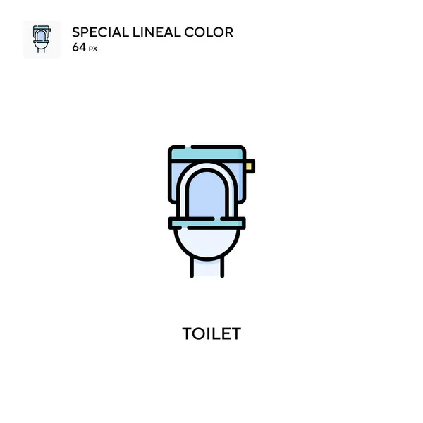 Icona Vettoriale Colore Lineare Speciale Del Water Icone Della Toilette — Vettoriale Stock