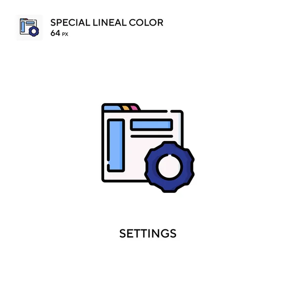 Settings Special Lineal Color Vector Icon Settings Icons Your Business — Stock Vector