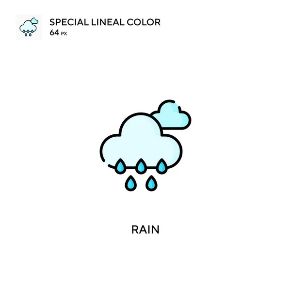 Reain Special Lineal Color Vector Icon Иконки Дождя Вашего Бизнес — стоковый вектор