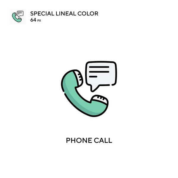 Telefoongesprek Special Lineal Color Vector Icon Telefoon Pictogrammen Voor Business — Stockvector