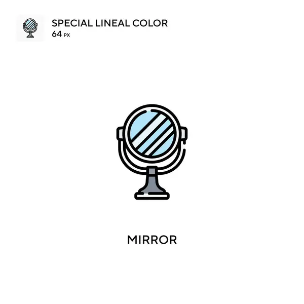 Espejo Icono Especial Vector Color Lineal Iconos Espejo Para Proyecto — Vector de stock