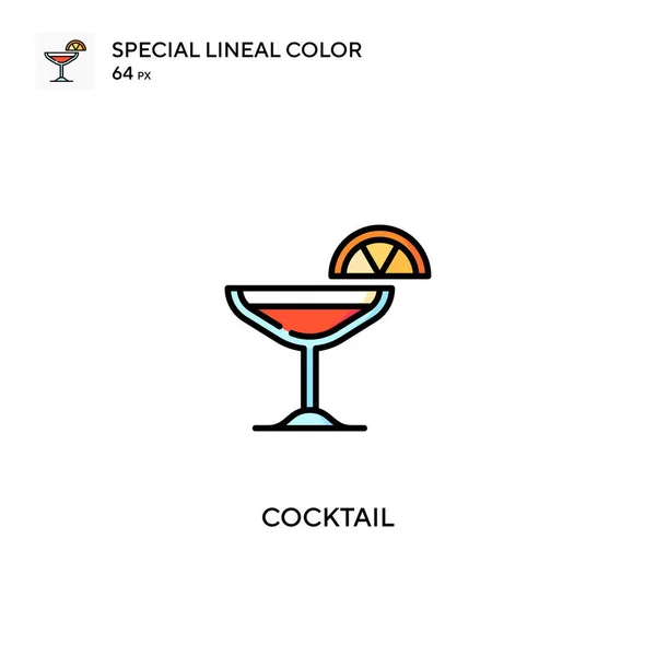 Cocktail Speciell Linjal Färg Vektor Ikon Cocktail Ikoner För Ditt — Stock vektor