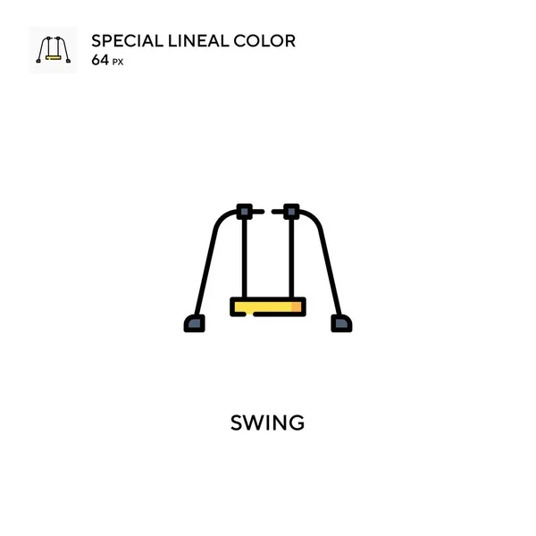 Swing Icono Especial Vector Color Lineal Iconos Swing Para Proyecto — Vector de stock