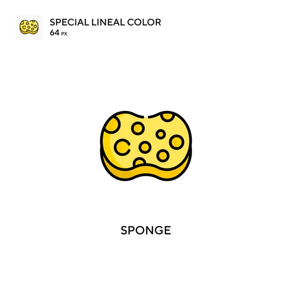 Sponge Speciale Lijnkleur Vector Pictogram Sponge Iconen Voor Business Project — Stockvector