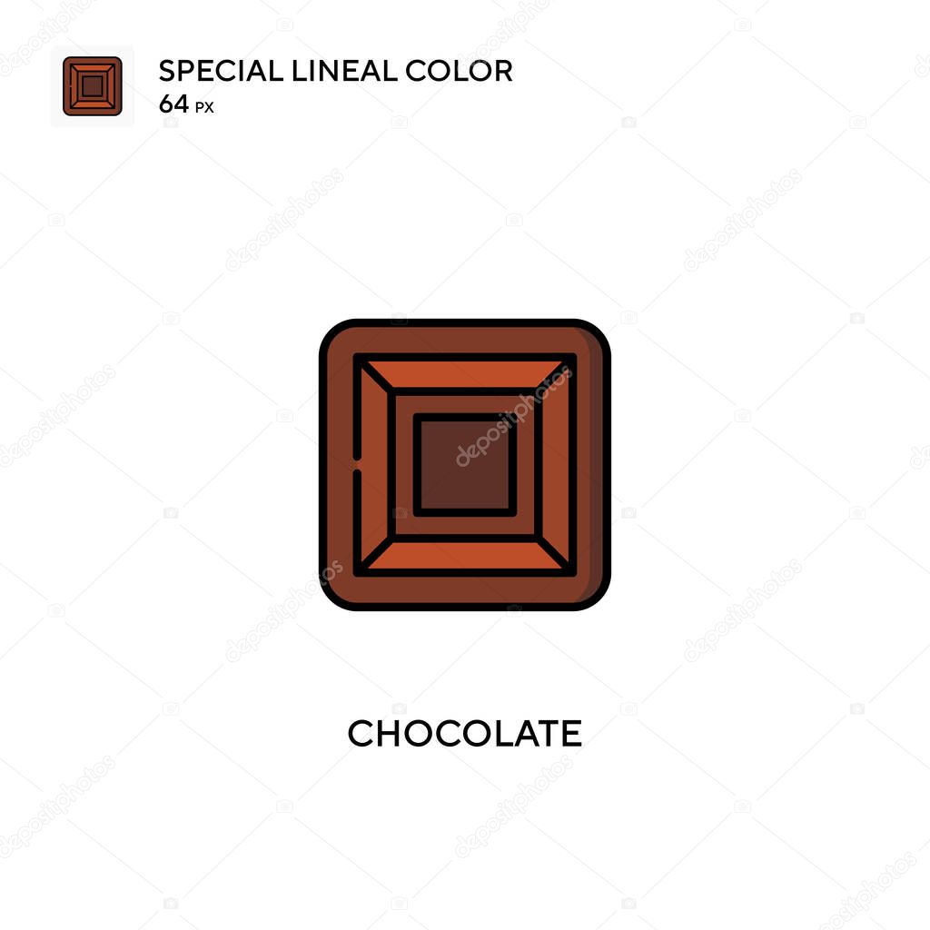 Chocolate Special lineal color vector icon. Chocolate icons for your business project
