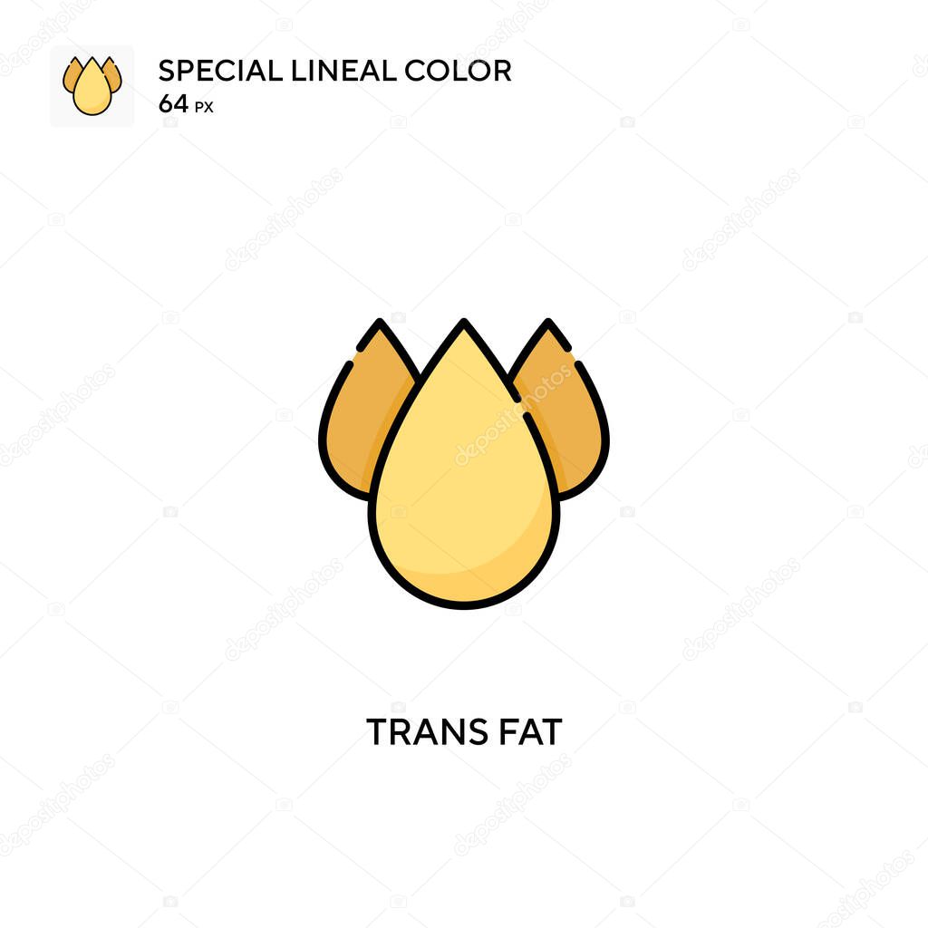 Trans fat Special lineal color vector icon. Trans fat icons for your business project