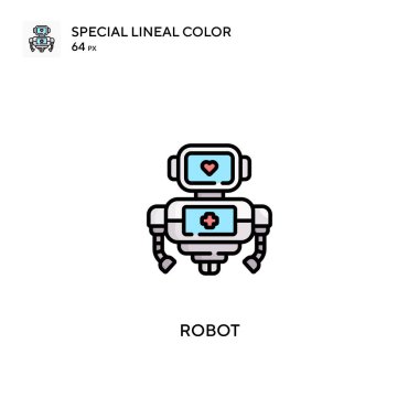 Robot Özel Çizgisel Renk Vektörü simgesi. İş projeniz için robot simgeleri