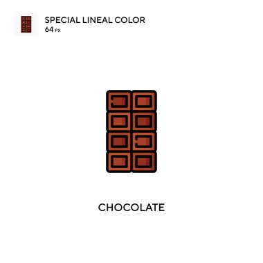Çikolata Özel Lineal renk vektör simgesi. İş projeniz için çikolata simgeleri