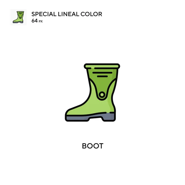 Boot Special Lineal Color Vector Icon Boot Icons Your Business — Stock Vector