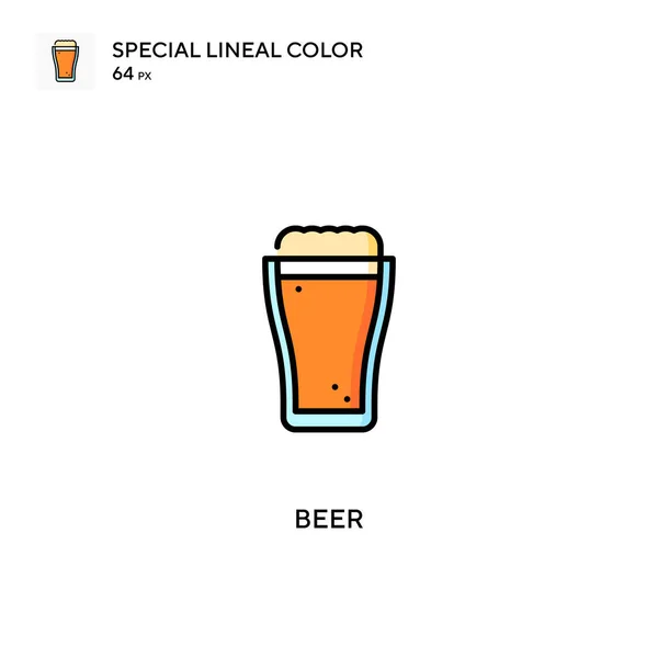 Пиво Спеціальний Лінійний Колір Вектор Значок Пивні Ікони Вашого Бізнес — стоковий вектор