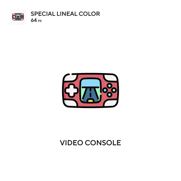 Videoconsola Icono Especial Vector Color Lineal Iconos Videoconsola Para Proyecto — Vector de stock