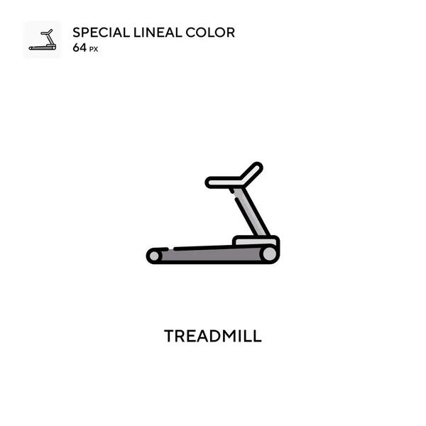 Treadmill Special Lineal Color Vector Icon Treadmill Icons Your Business — Stock Vector