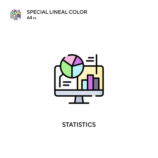 Estadísticas Icono Especial Vector Color Lineal Iconos Estadísticos Para Proyecto — Archivo Imágenes Vectoriales