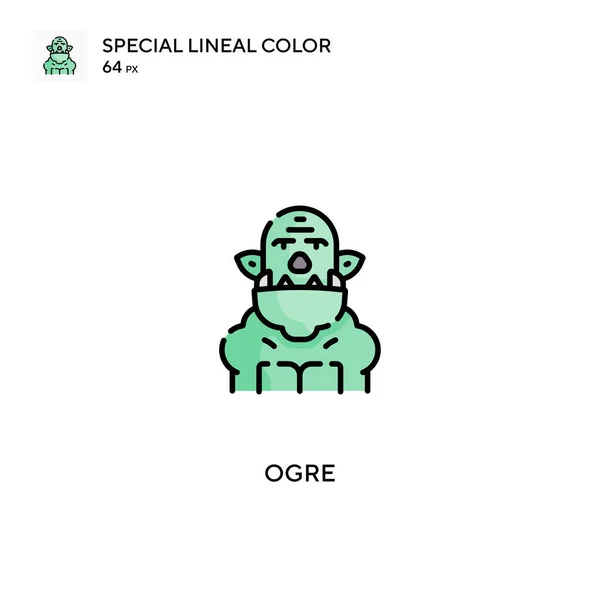 Ogro Icono Especial Vector Color Lineal Iconos Ogros Para Proyecto — Vector de stock