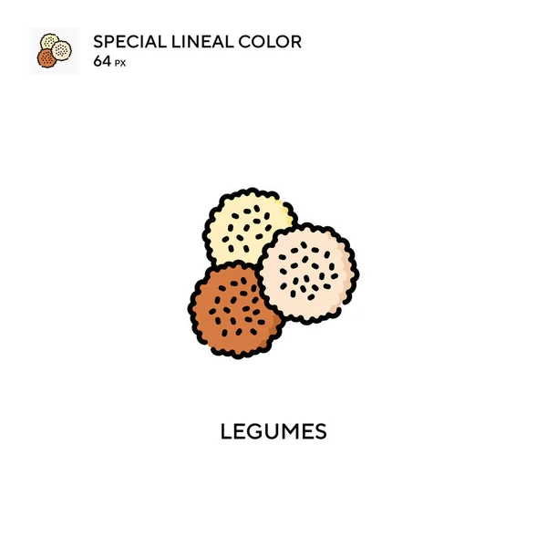 Legumbres Icono Especial Vector Color Lineal Iconos Legumbres Para Proyecto — Vector de stock